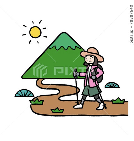 山ガールのイラスト素材