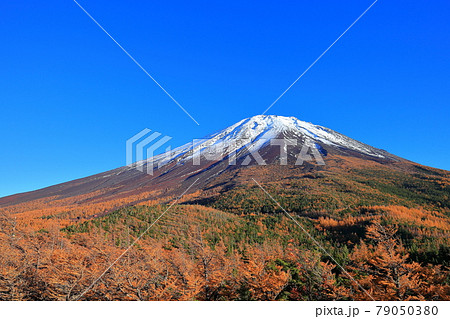 富士山噴火の写真素材