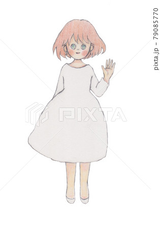 可愛い 若い アナログ 鉛筆のイラスト素材