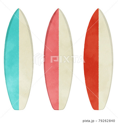サーフィン 波乗り かわいい イラストの写真素材