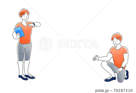 スポーツトレーナーのイラスト素材