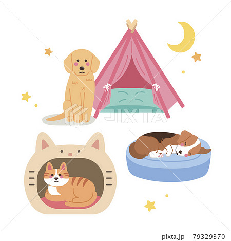 眠り猫のイラスト素材