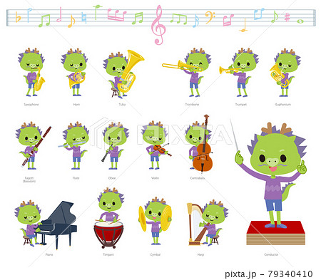 楽器演奏のイラスト素材