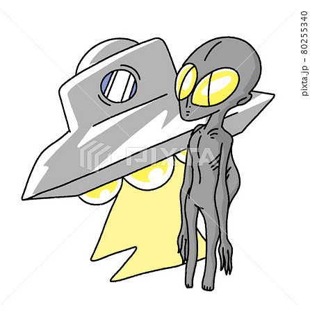 宇宙人 エイリアンのイラスト素材集 ピクスタ