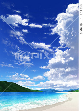 海 雲 青空 壁紙のイラスト素材