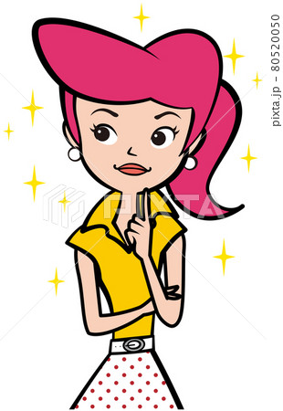 女 アメコミのイラスト素材