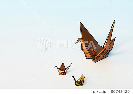 折り鶴のイラスト素材