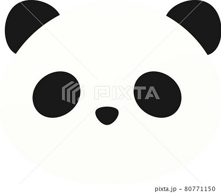 顔 パンダ ジャイアントパンダ 正面の写真素材