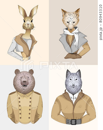 賢い コラージュ 犬の写真素材