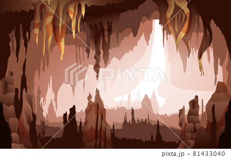鍾乳石のイラスト素材