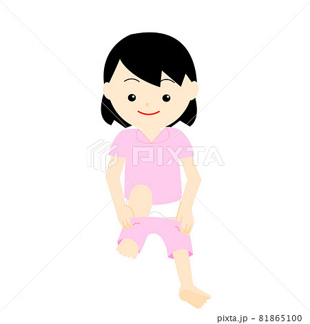 着替え 人物 子供 服のイラスト素材