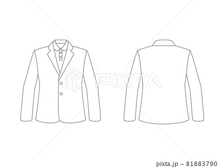 Blank black polo shirt mock up, front and back - Stock Illustration  [73306675] - PIXTA