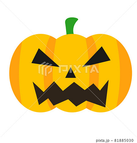 ハロウィン かぼちゃ 顔の写真素材