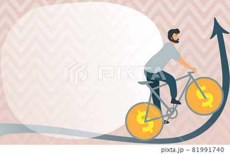 自転車柄 背景 壁紙 Cgのイラスト素材