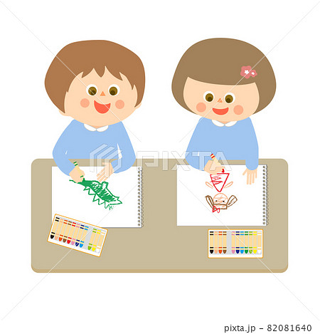 画用紙 お絵かき 絵 幼稚園児のイラスト素材 画用紙 お絵かき 絵 幼稚園児のイラスト素材