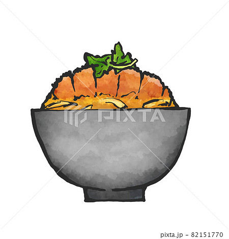 カツ丼のイラスト素材集 ピクスタ
