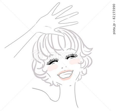 マツエクのイラスト素材