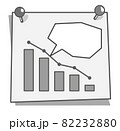 データ分析したグラフを書いている紙イラストのイラスト素材