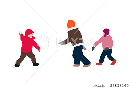 雪合戦のイラスト素材集 ピクスタ