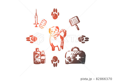 犬のおもちゃのイラスト素材