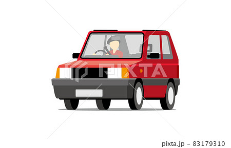 乗用車 車 走る 走行のイラスト素材