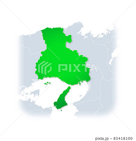 淡路島 地図の写真素材