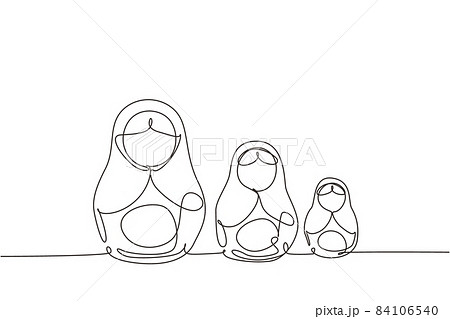 マトリョーシカ シンプル 単純 簡単のイラスト素材 マトリョーシカ シンプル 単純 簡単のイラスト素材