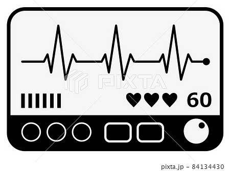 心電図のイラスト素材