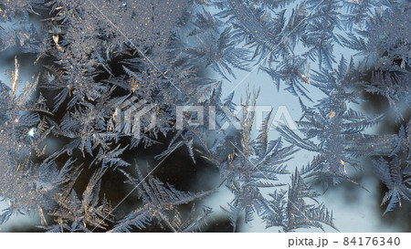 凍った 霜が降りる エフェクト 効果の写真素材