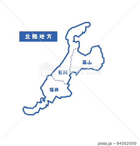 石川県地図のイラスト素材