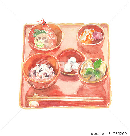 お食い初めのイラスト素材