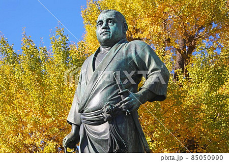 薩摩犬 西郷隆盛の写真素材