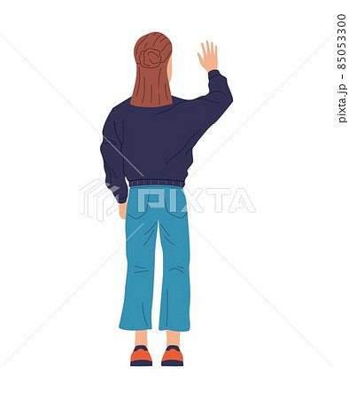 寂しい背中のイラスト素材