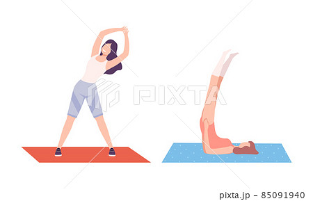 Fitness enthusiast in workout attire, engaged in various exercises