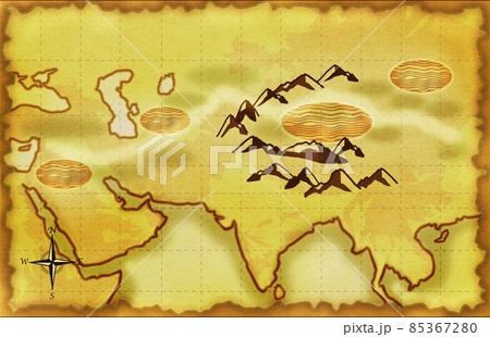 古地図のイラスト素材