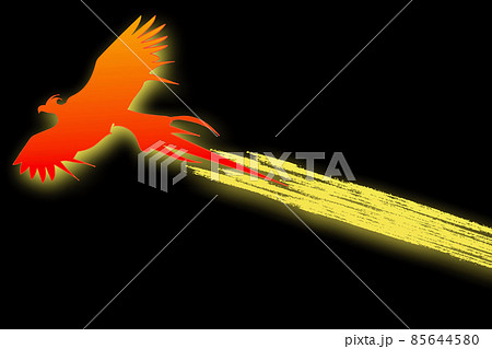 火の鳥 フェニックス 不死鳥 炎のイラスト素材