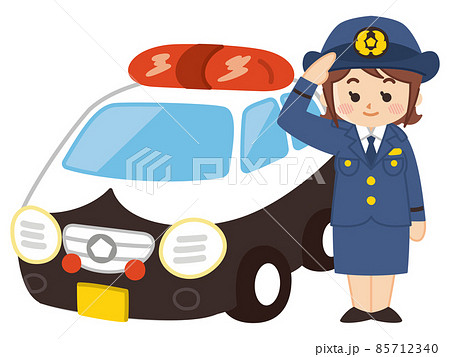 パトカーのイラスト素材集 ピクスタ