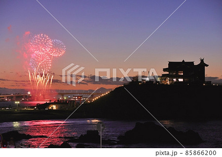 八戸花火大会の写真素材