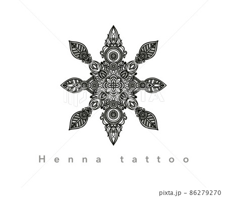 ヘナタトゥーのイラスト素材