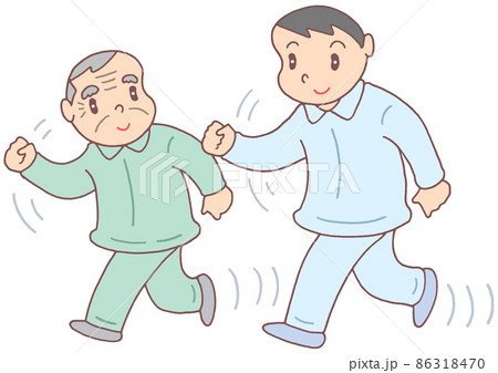 介護予防運動のイラスト素材