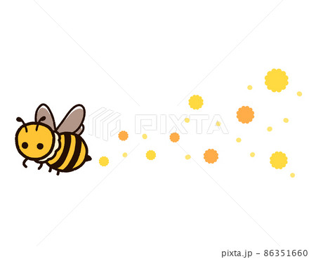 ミツバチ 蜜蜂 みつばち かわいいのイラスト素材