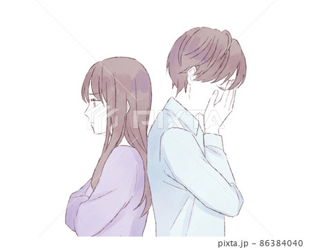 すれ違いのイラスト素材