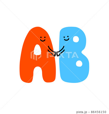 Ab型のイラスト素材