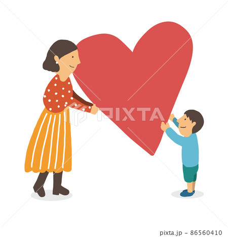 プレゼント 渡す 女性 かわいいのイラスト素材