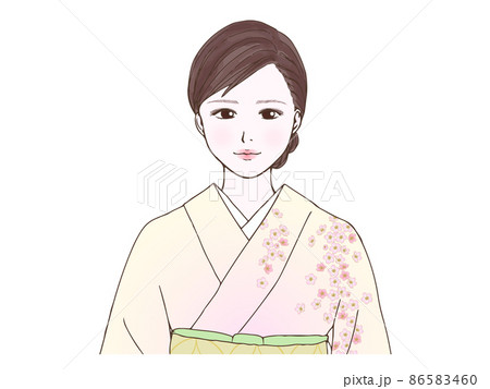 和服女性　絵 japan AI | 満月と和服美女 #midjourney #seaart #aiart #ミッド