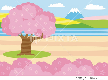 河原 背景のイラスト素材