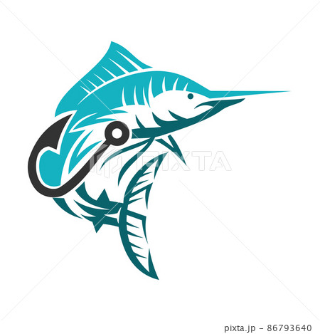 釣り人 釣人 シンボルマーク エンブレムのイラスト素材
