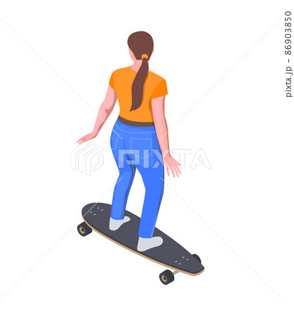 スケボー スケートボード デザイン 柄のイラスト素材