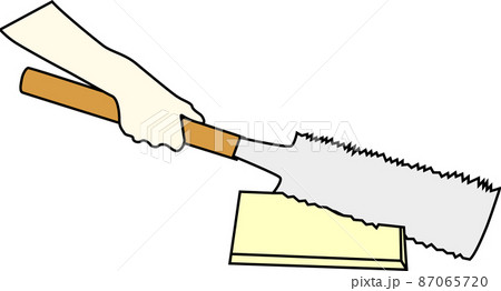 両刃ノコギリのイラスト素材