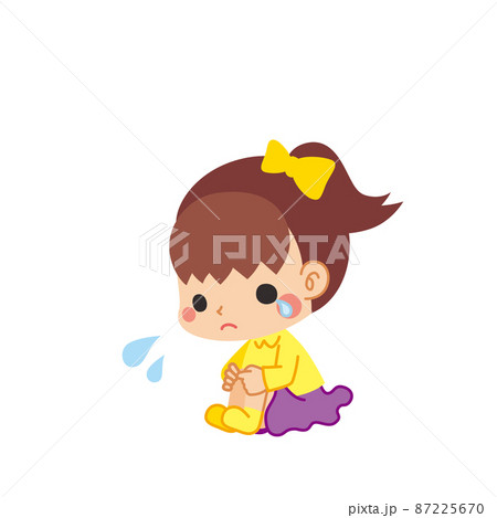 女の子 ベクター 子供 泣くのイラスト素材 女の子 ベクター 子供 泣くのイラスト素材